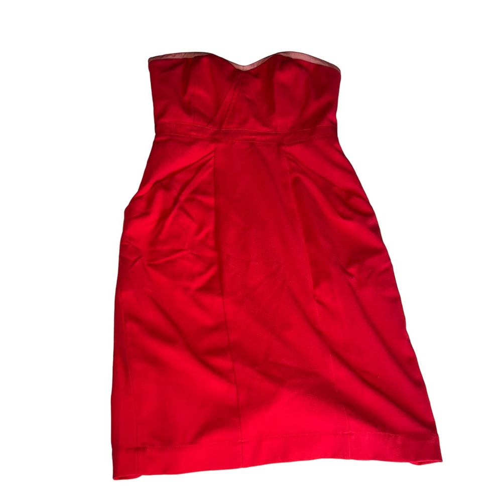 BCBG MAXAZRIA Strapless Red Mini Cocktail Dress